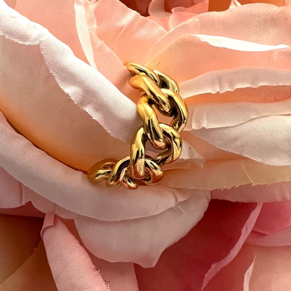 NWT OMA The Label Baba 18K Goldplated Chain Ring - Picture 6 of 14